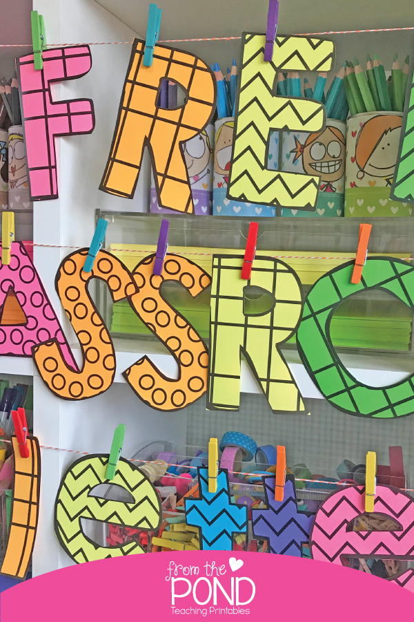 colorful bulletin board letters