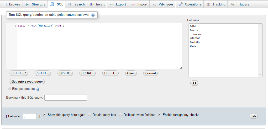 Chapter 3 - CRUD mysql