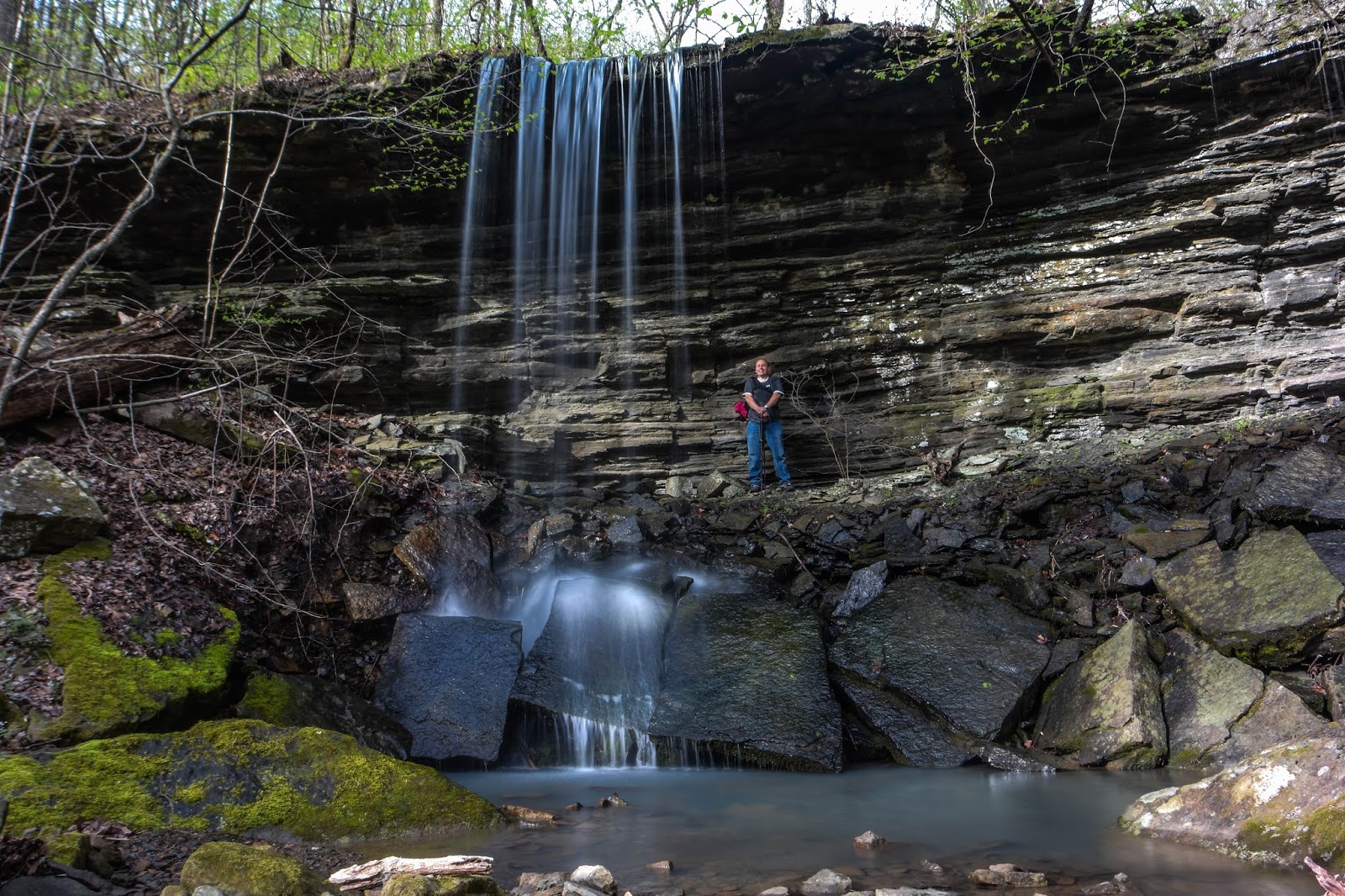 Rick's Hiking Blog Hurricane Creek Waterfalls, Blue Hole SIA, Arkansas