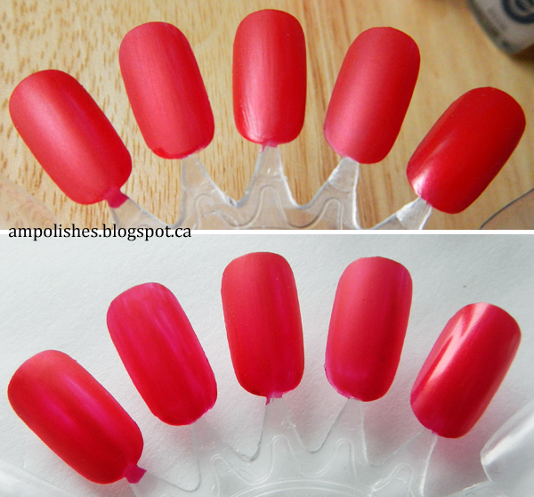 A.M. Polishes L'Oreal He Red My Mind & Top Coat Matte (Matte Top