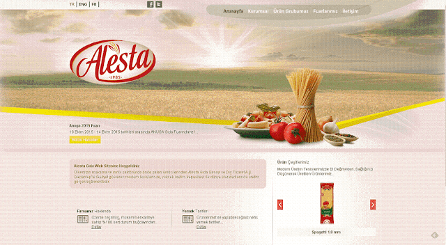Alesta Gıda makarna üreticisi ve ihracatçısı.