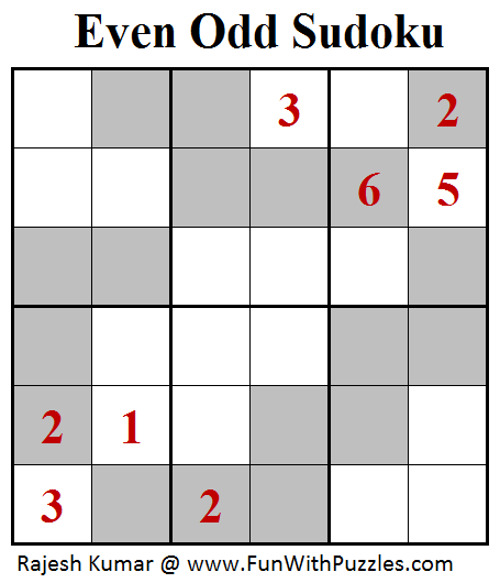 Even Odd Sudoku (Mini Sudoku Series #97)
