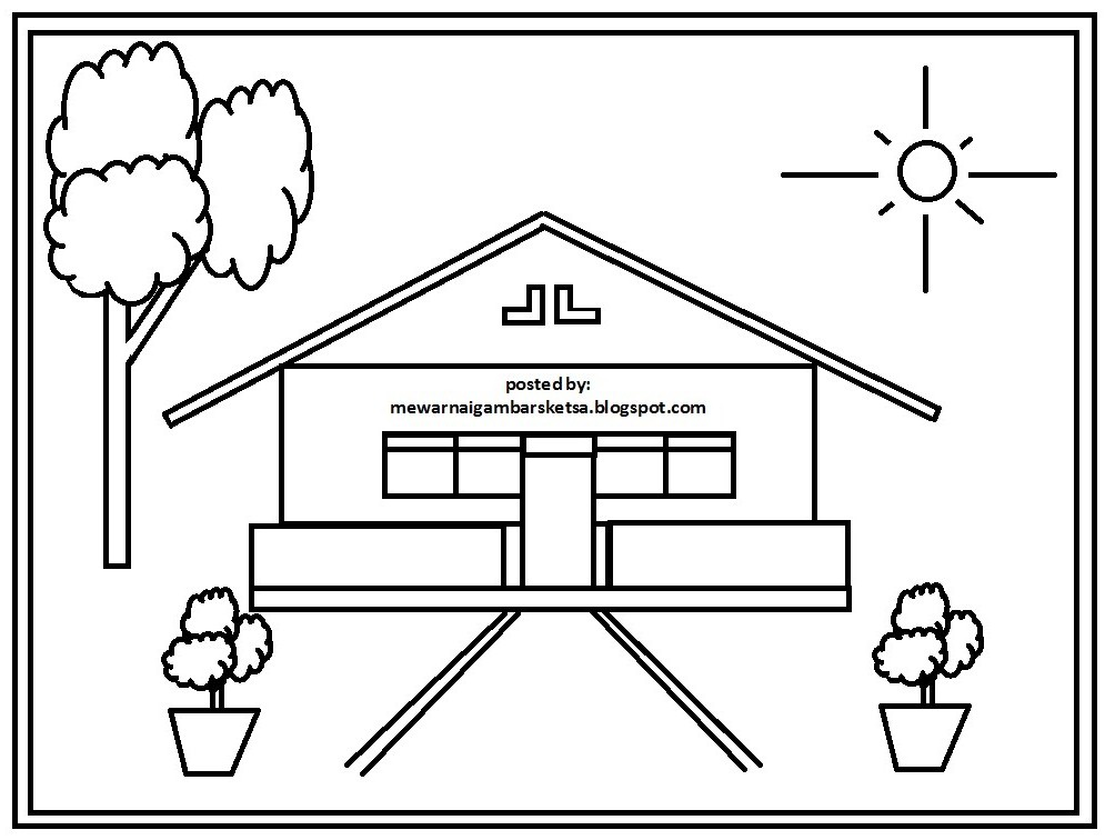 60 Sketsa Gambar Pemandangan Rumah | Images and Photos finder