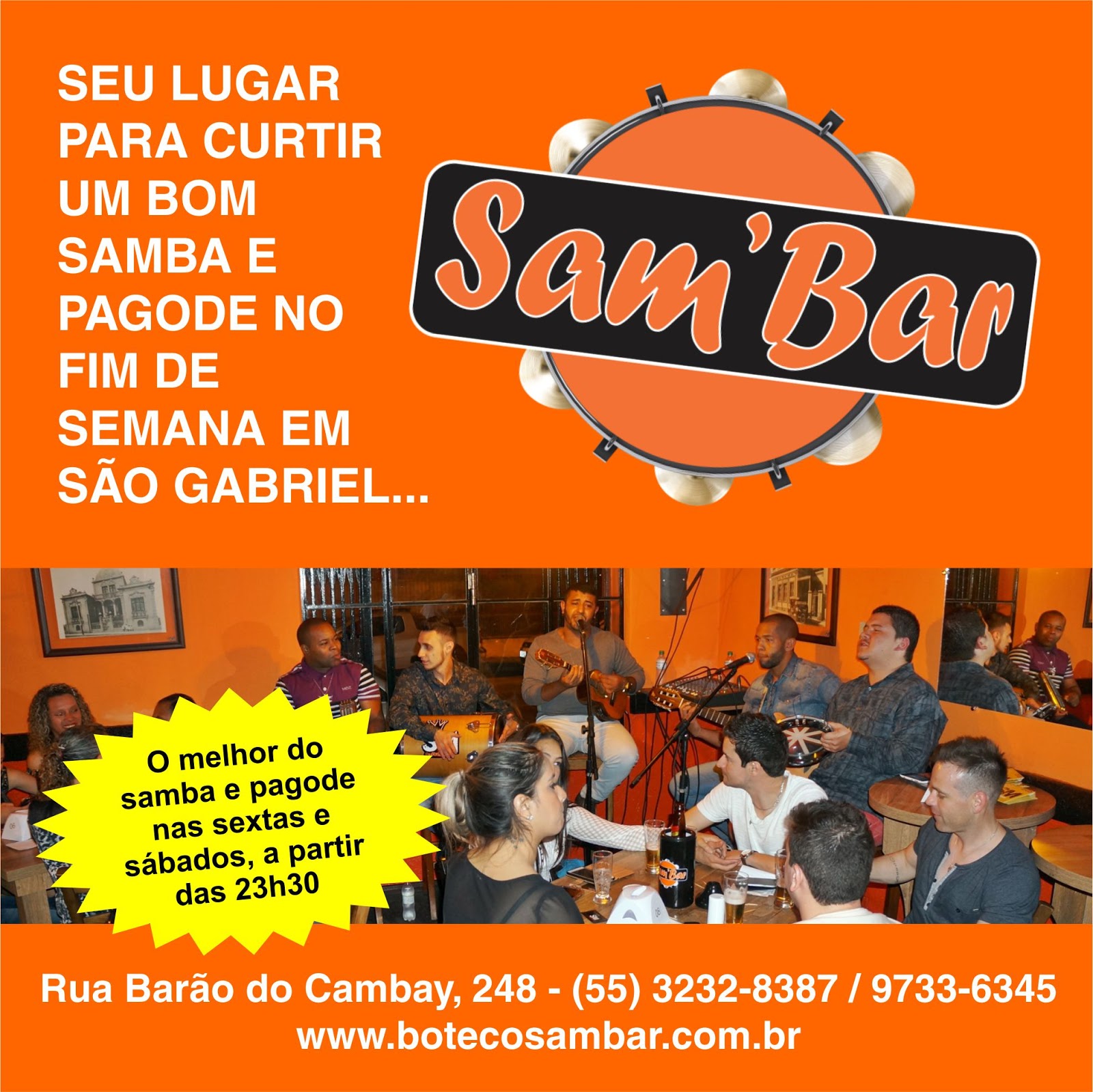 Caderno7 Confira a agenda do Sam'bar para este final de semana