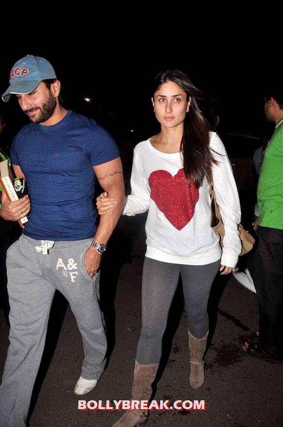 Saif Ali Khan, Kareena Kapoor - (2) - Saif Ali Khan & Kareena snapped at the airport - August 2012