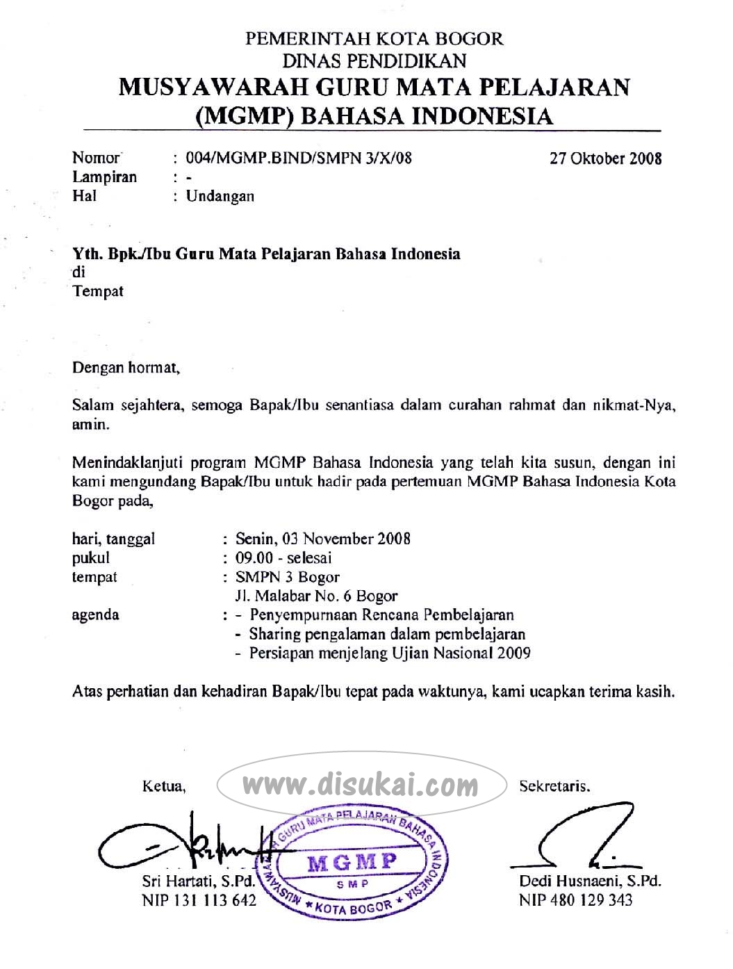 Invitation Letter Contoh Surat Undangan Formal Dalam Bahasa Inggris Bagikan Contoh