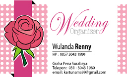 Card Design: Kartu Nama, Wedding Card-002