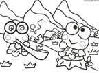 Cartoons Coloring Pages: Keroppi Coloring Pages