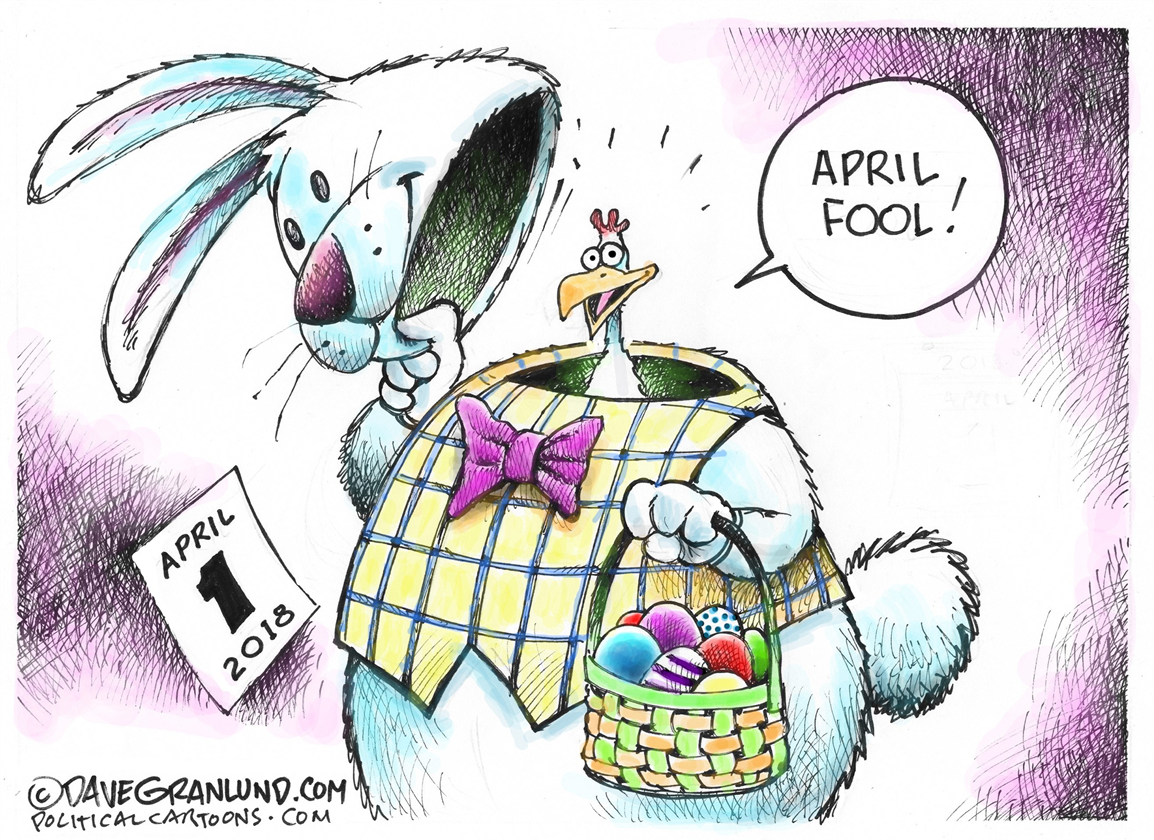 April cartoon. Пасха 14 апреля