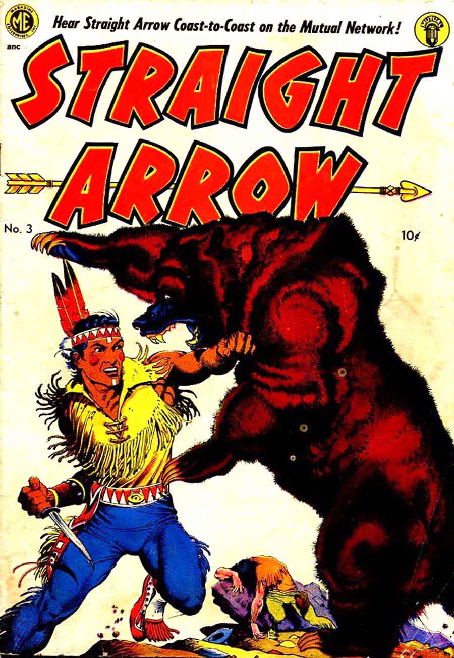 Straight Arrow v1 #3 - Frank Frazetta 1950s golden age western comic book cover art
