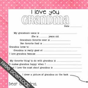 Camille's Corner: Valentine for Grandparents