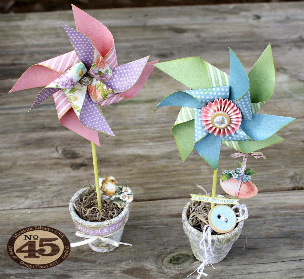 Msliberty Creations: National Crafts Month Spring Pinwheels for Graphic 45