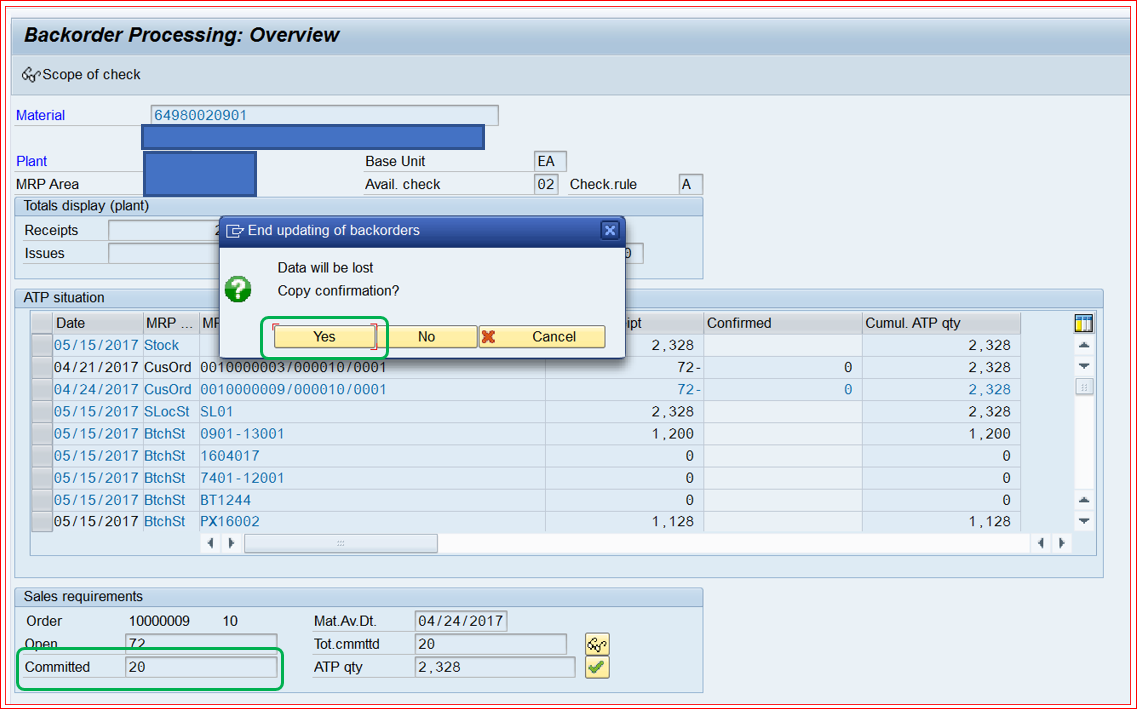 Mopuru's Catalog: Execute Backorder Processing