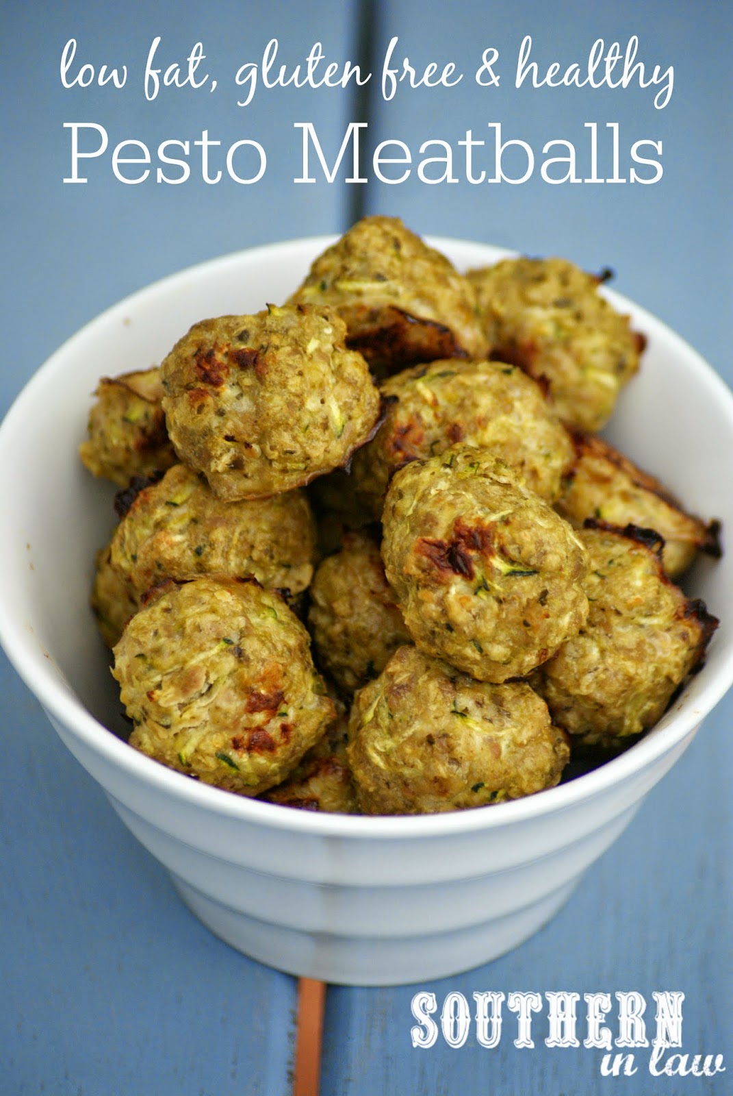 Southern In Law Recipe Healthy Baked Pesto Meatballs