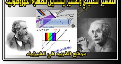 التفسير التقليدي وتفسير أينشتاين للظاهرة الكهروضوئية