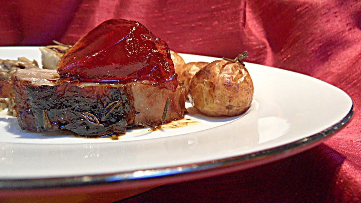 Chez Maximka Honey and balsamic vinegar glazed rack of lamb