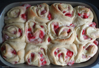 Erdbeer-Pudding-Schnecken