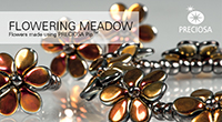 Украшения “Цветущие луга” из бусин Пип Pip beads Flowers accessories