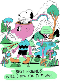 Peanuts Best Friends Print by Jeremyville x Dark Hall Mansion