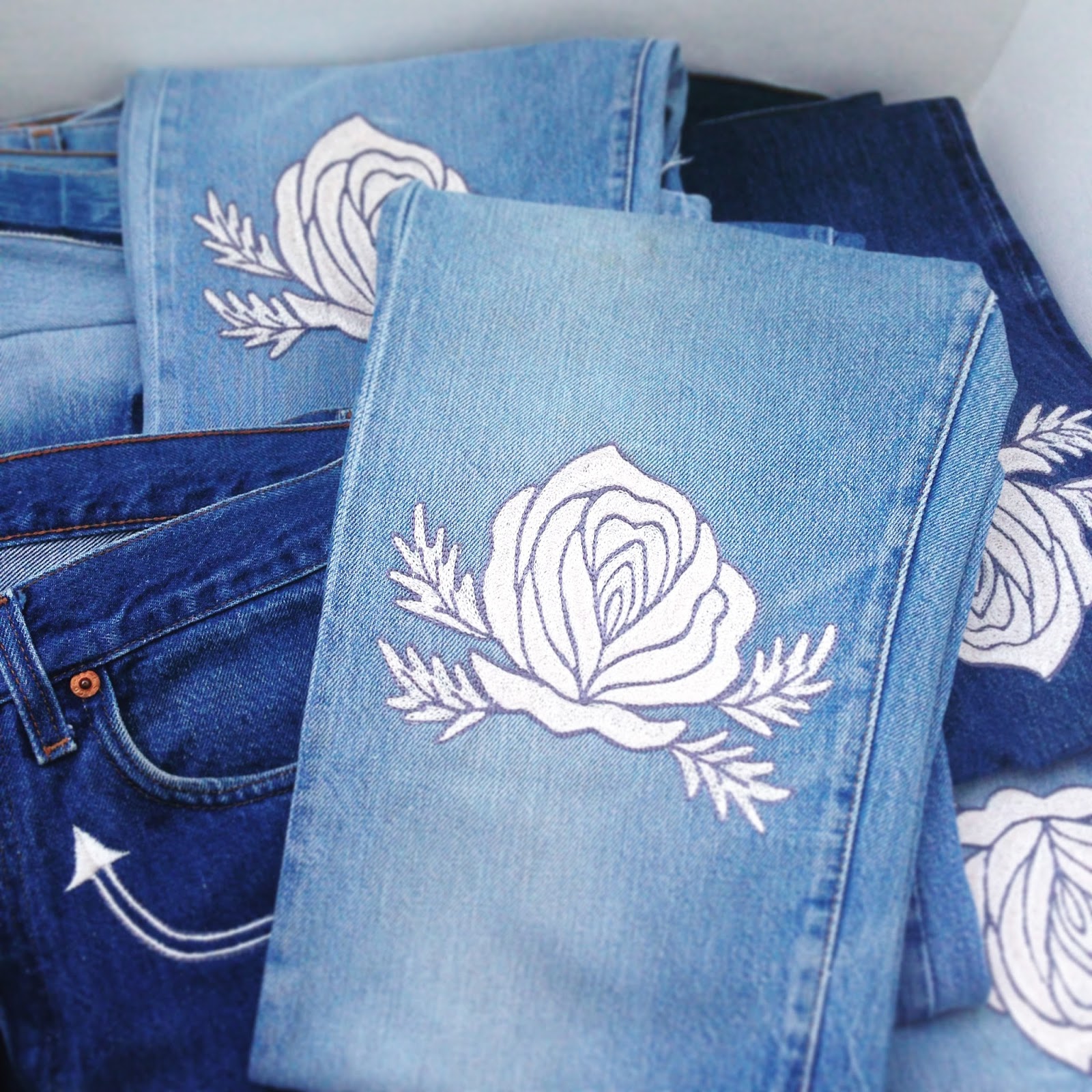 BLISS AND MISCHIEF ブリスアンドミスチーフ ホワイトデニム