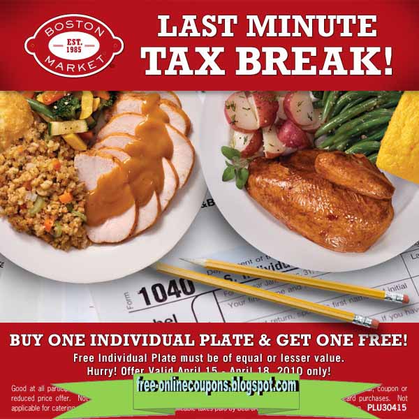 Printable Coupons 2022 Boston Market Coupons