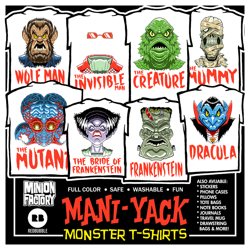 GODZILLA • LARGE STICKER • Retro MANI-YACK MONSTER!!! – Mani-Yack Monsters