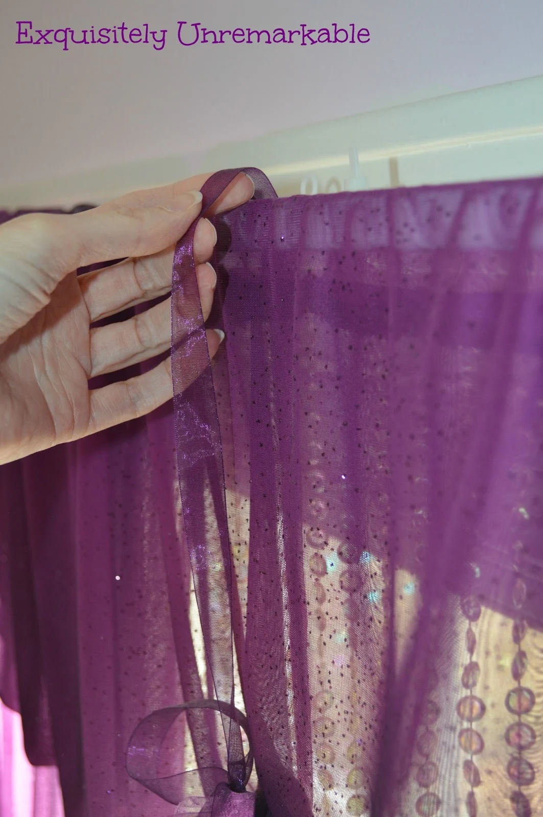 Ribbon Valance For Girl's Room DIY