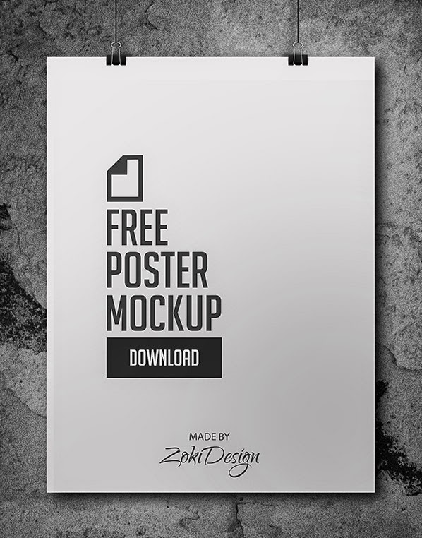 Download Poster Mockup Terbaru Gratis - FREE POSTER MOCKUP BY ZOKIDESIGN