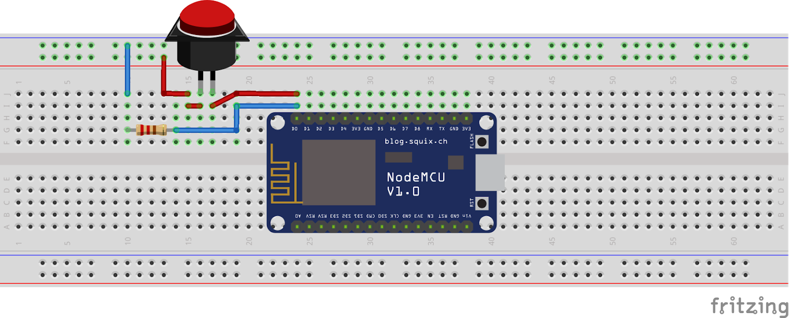 NodeMCU8266 Digital Read (Push Button) Mechatronics LAB Of