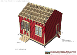 plans chicken coop combo cb201 garden storage construction sheds shed