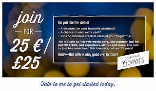 Join Stampin' Up! and get a great discount - just £25 to join before 21 October 2013!  result!