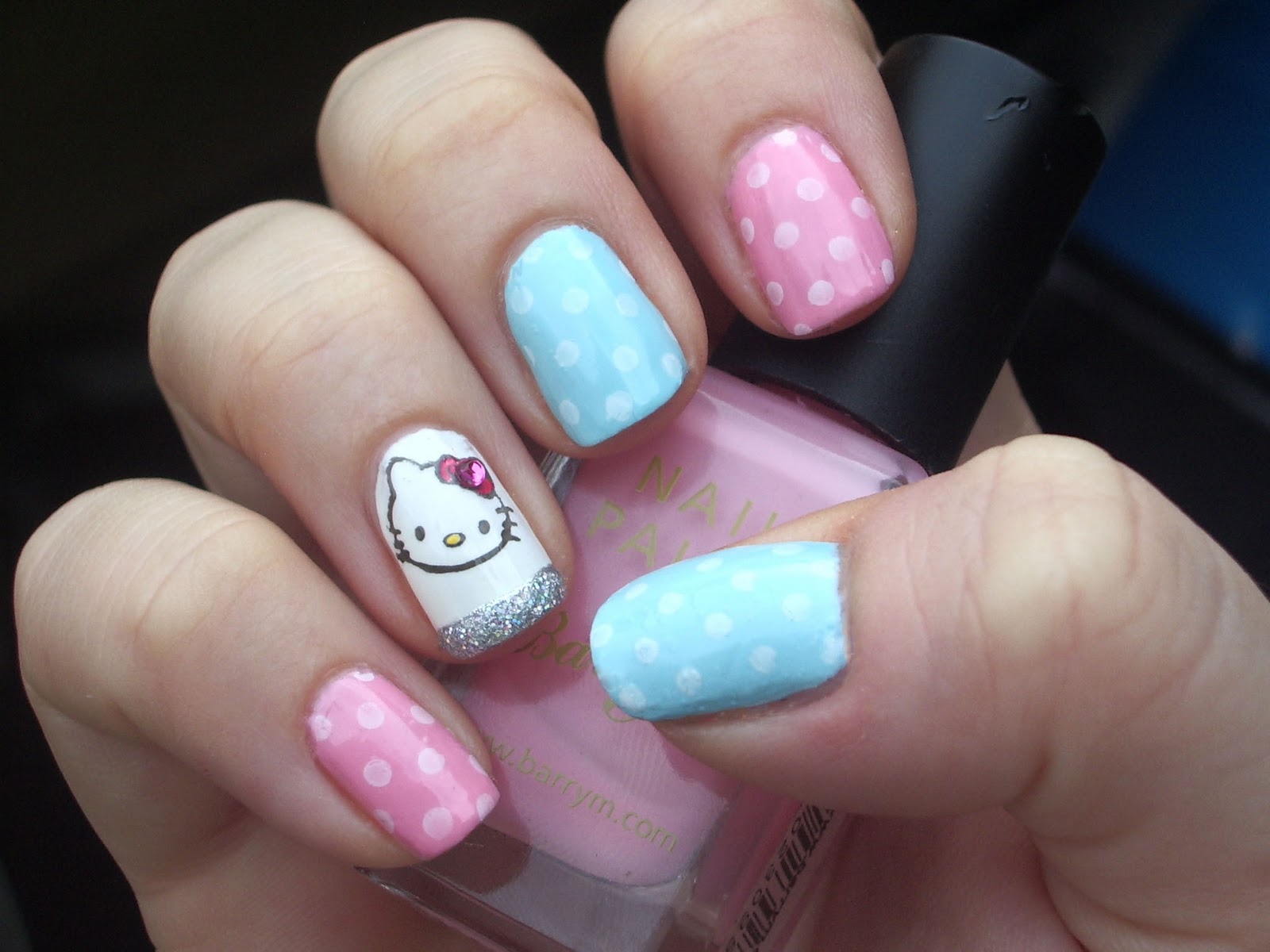 Hello Kitty Nail Designs for Short Nails - wide 6