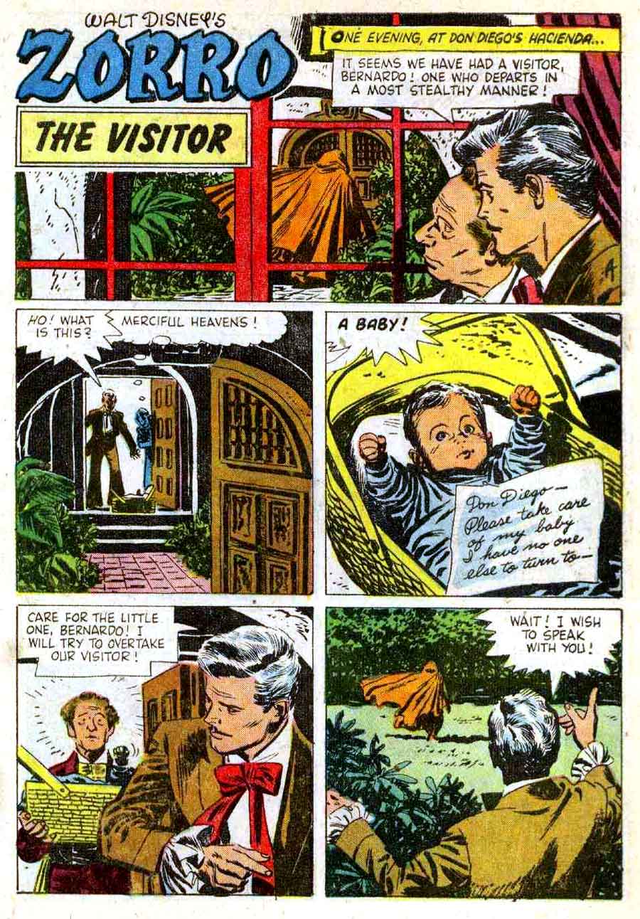 Zorro / Four Color Comics #960 golden age 1950s dell comic book page art by Alex Toth