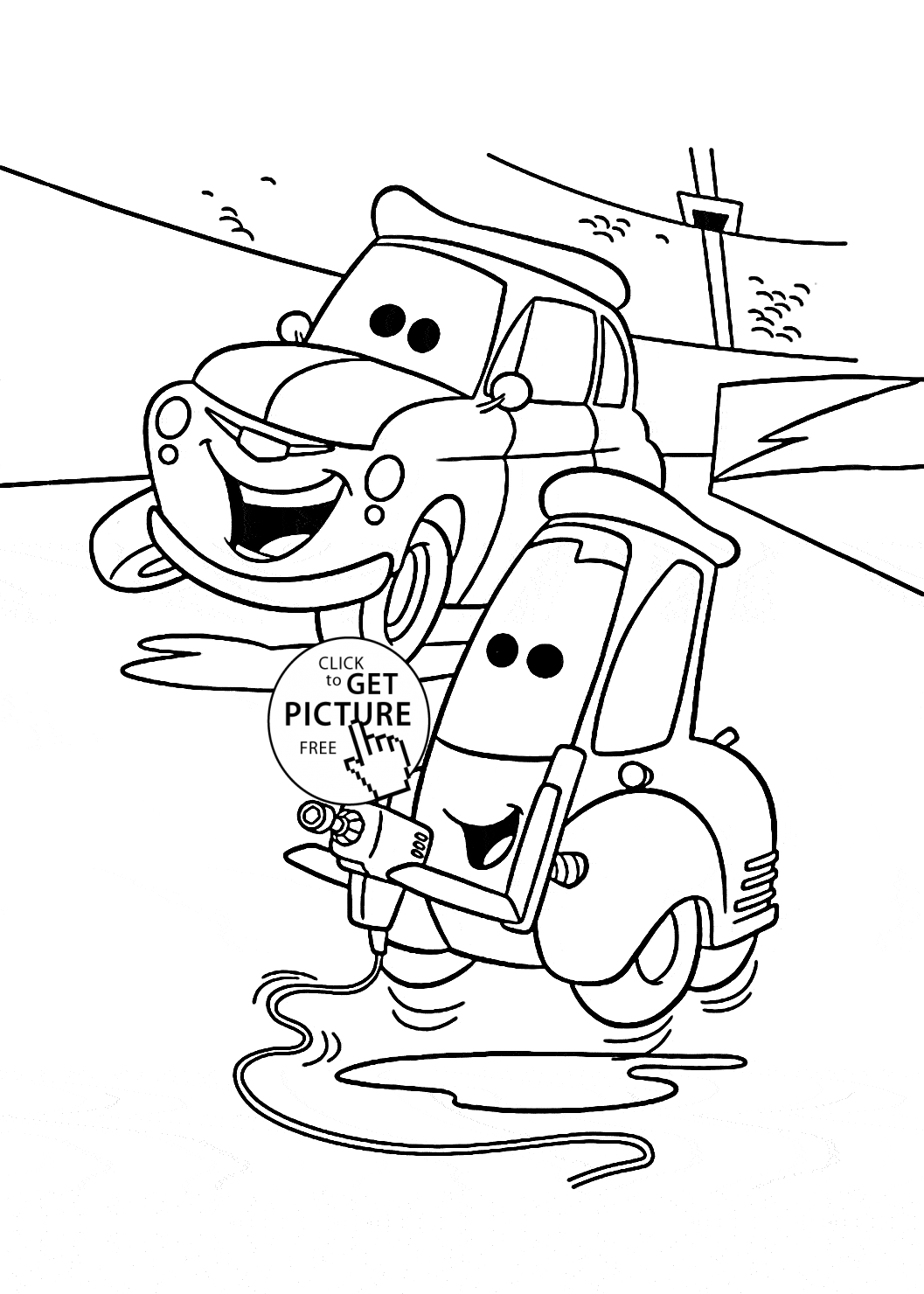 Download Disney Cars - Free Colouring Pages