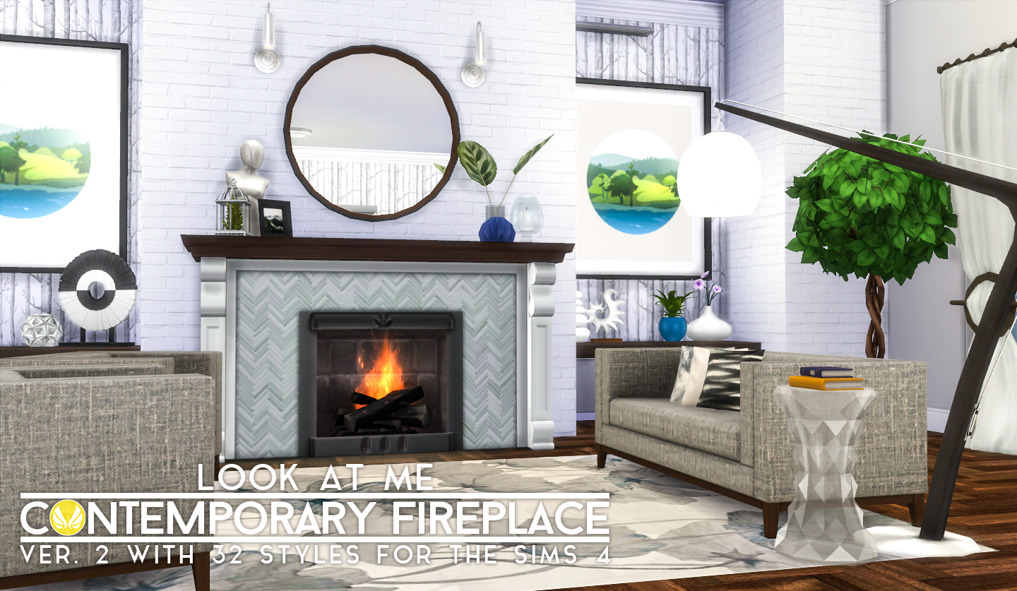 Simsational Designs UPDATED Look At Me! Fireplace and Walls