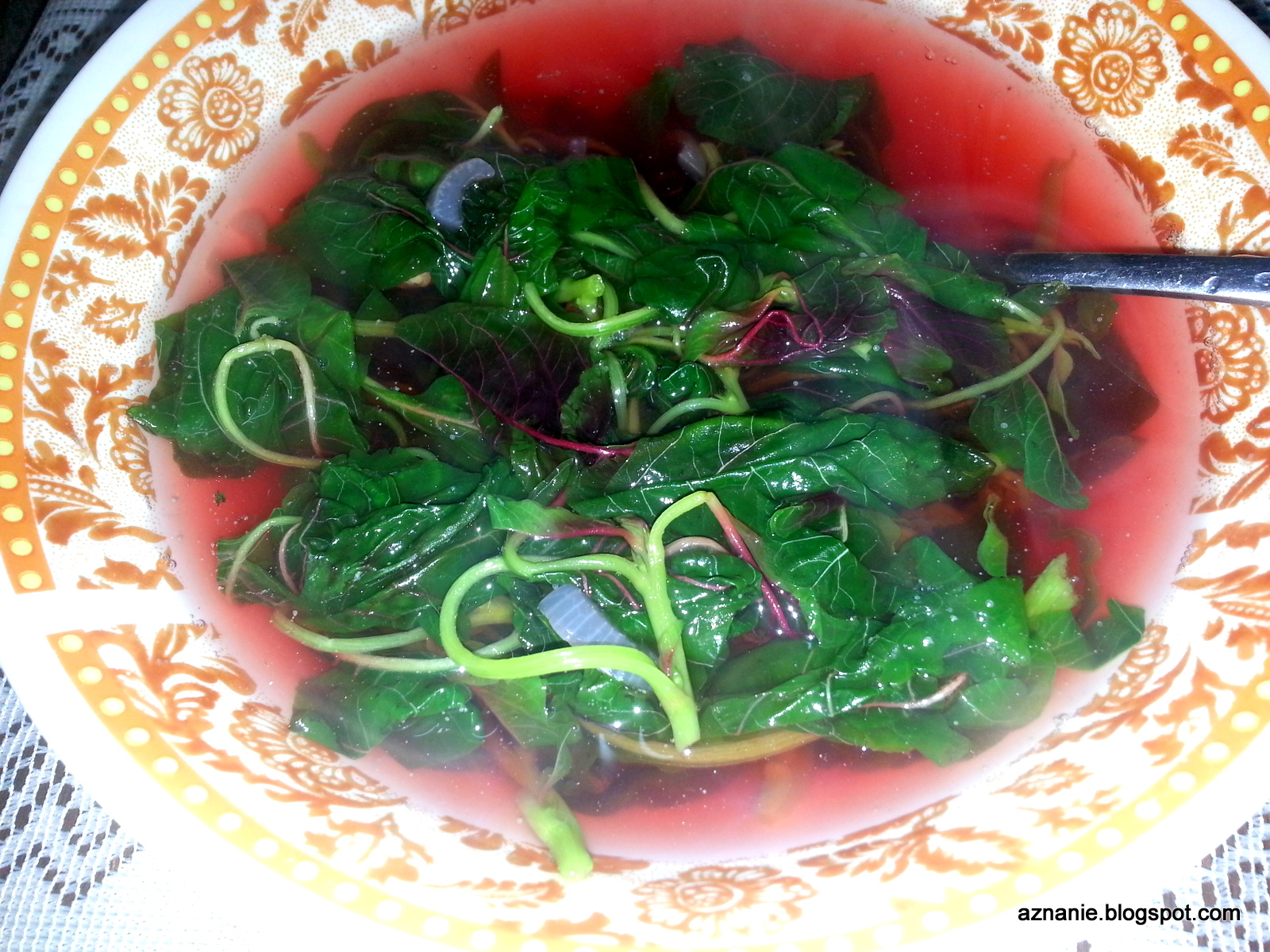 Tentang Aku Bayam Merah Masak Bening