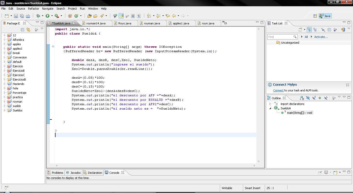 APRENDE: CODIGOS JAVA