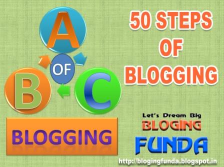 Beginners guide for ABC of Blogging with 50 steps for Blogging by BloggingFunda