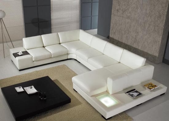 The Ultra Modern White Leather Sectional Sofa For Contemporary Living Room Design Interior White Leather Sectional Sofa, White Modern Sectional Leather Sofa