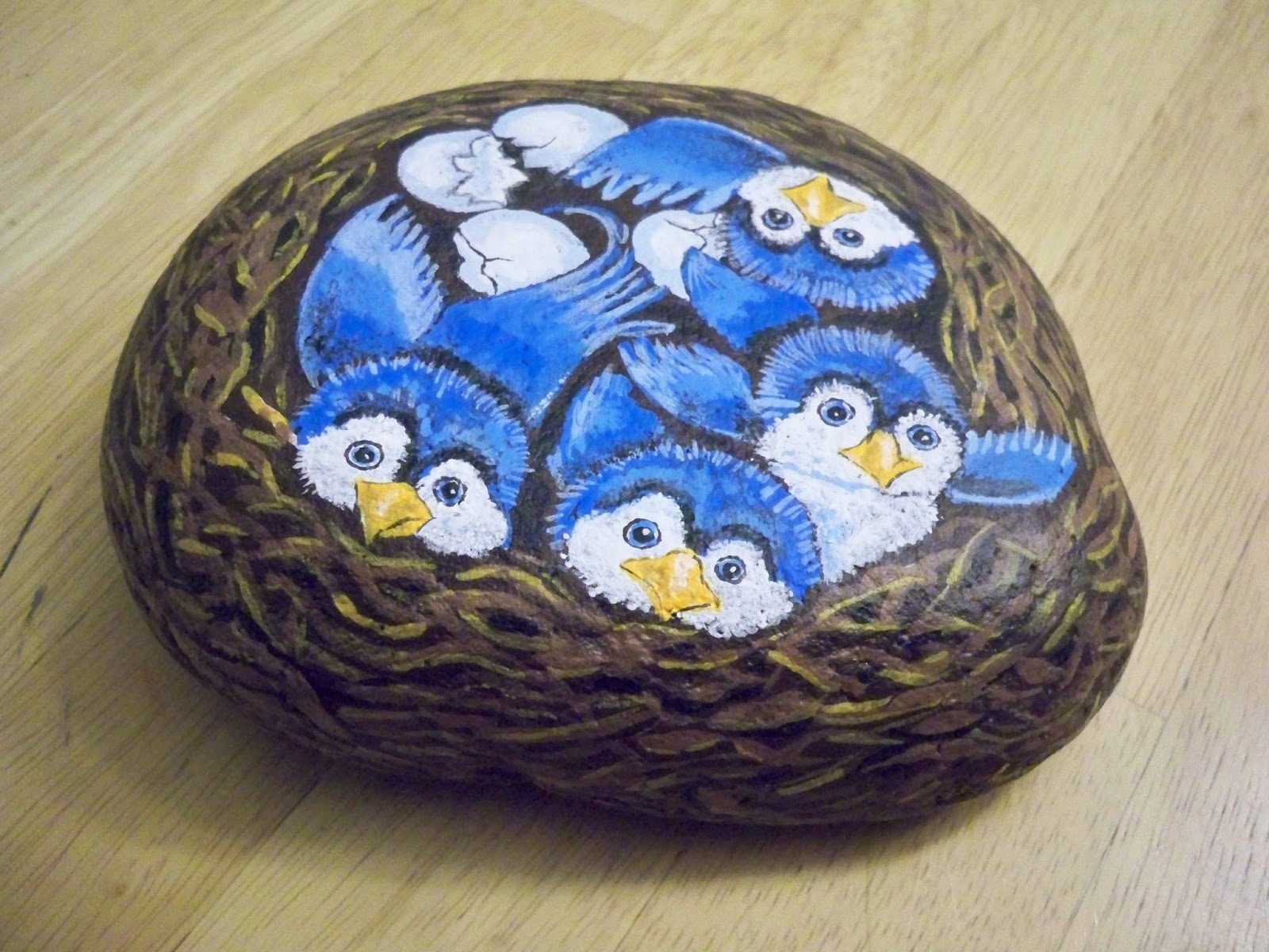 painting stones birds Art Craft Gift Ideas