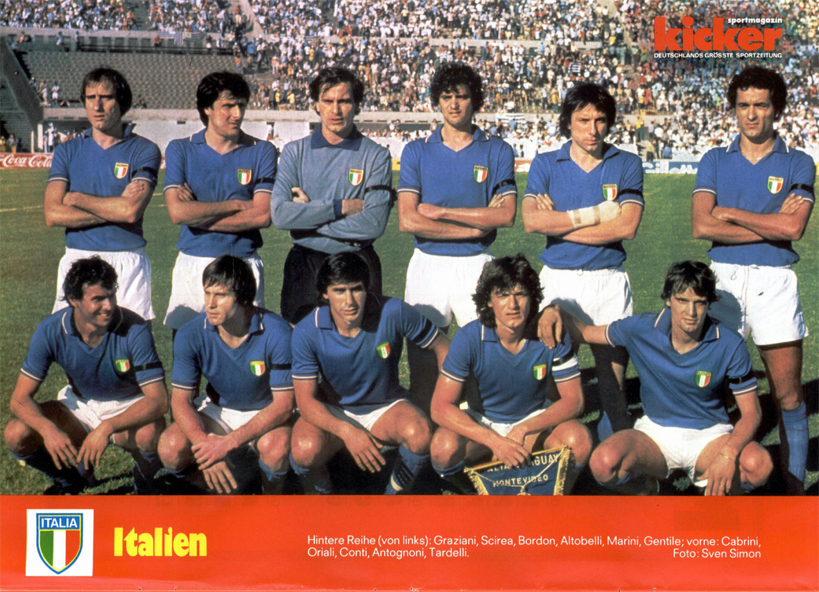 ITALIE 1981. THE VINTAGE FOOTBALL CLUB