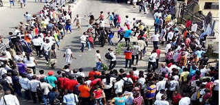 Stampede as JAMB Candidates protest against hectic registration procedures