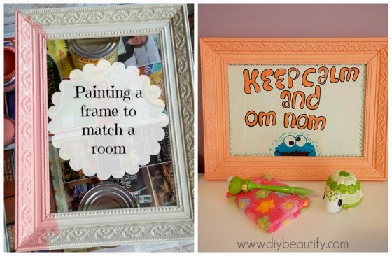 DIY beautify blog Painting a frame to match room