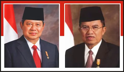 Foto Susilo Bambang Yudhoyono dan Yusuf Kalla