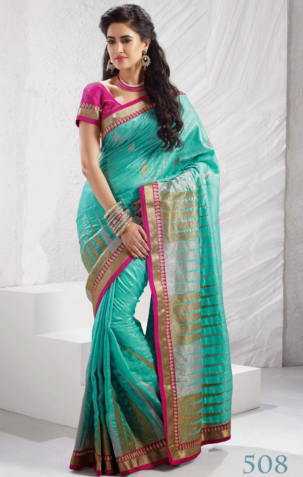 MALAR WORLD: Chennai Silks sari collections