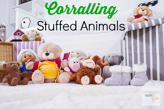 Corralling Stuffed Animals -- Get them decluttered and organized :: OrganizingMadeFun.com