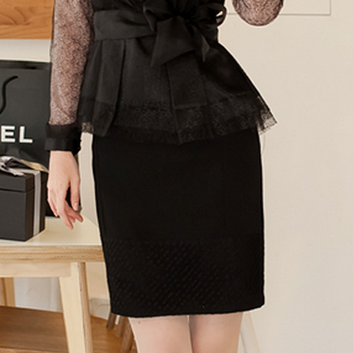 [Secret2Girls] Black Lace Skirt | KSTYLICK - Latest Korean Fashion | K ...