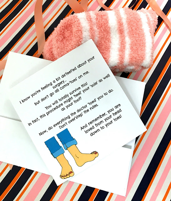 michelle paige blogs Foot and Toe Surgery Pun card