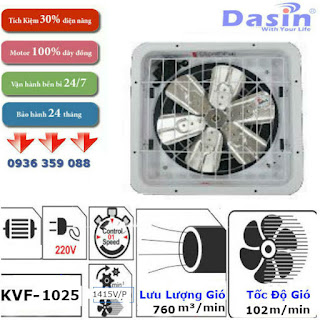 Báo giá quạt thông gió công nghiệp Dasin KVF-1025