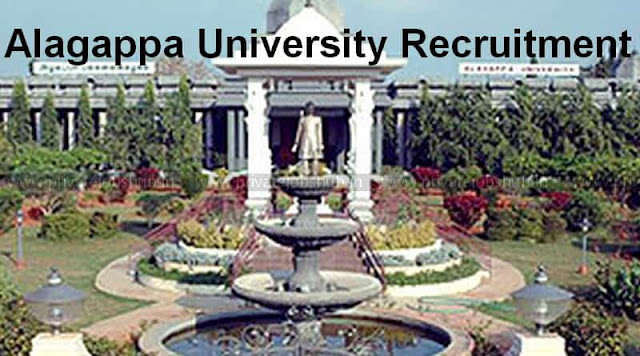 Alagappa University Recruitment Alagappa University Recruitment